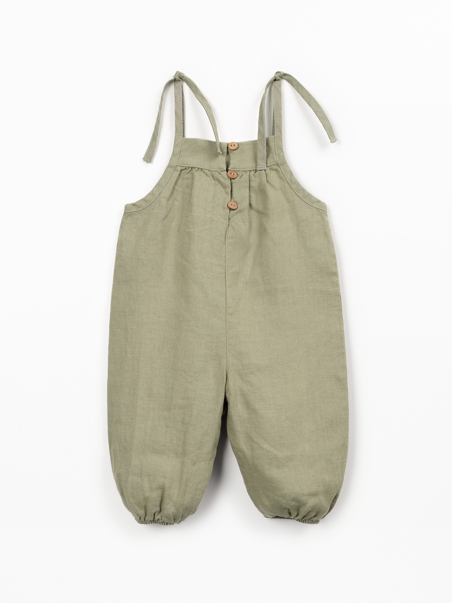 Linen jumpsuit with straps