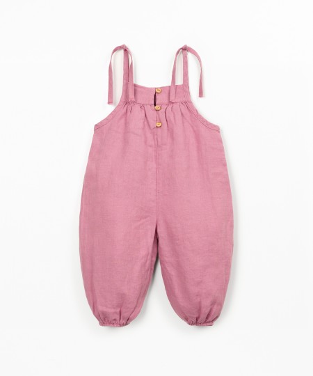 Linen jumpsuit with straps