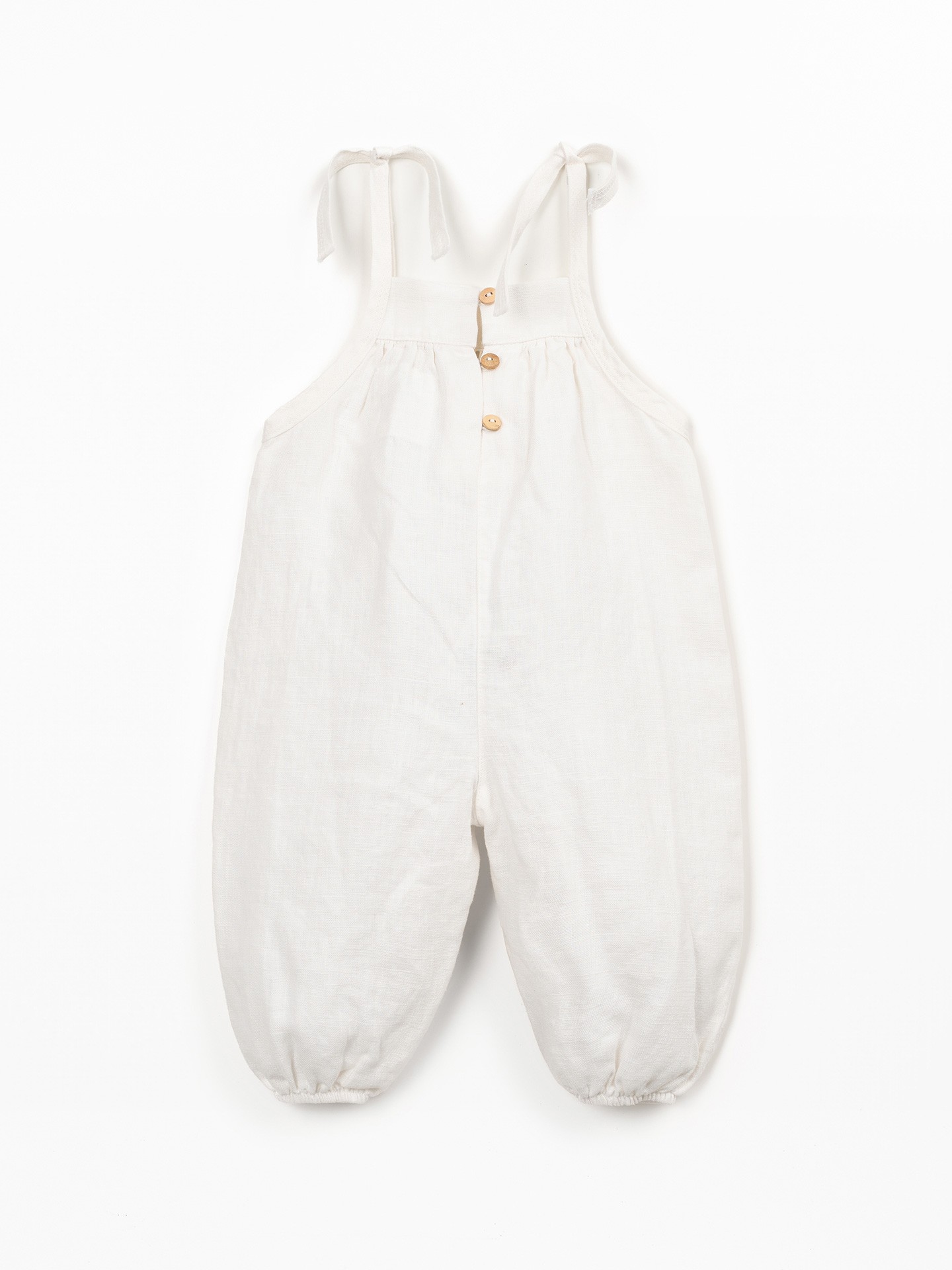 Linen jumpsuit with straps