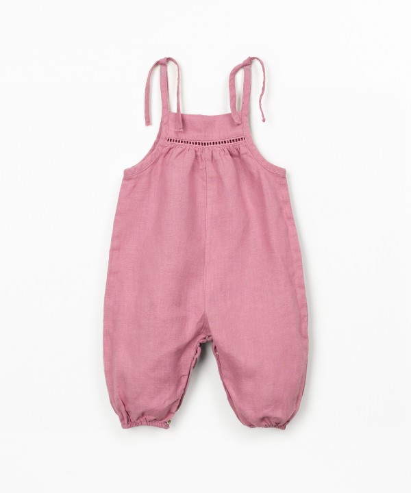 Linen jumpsuit with straps