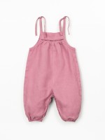 Linen jumpsuit with straps