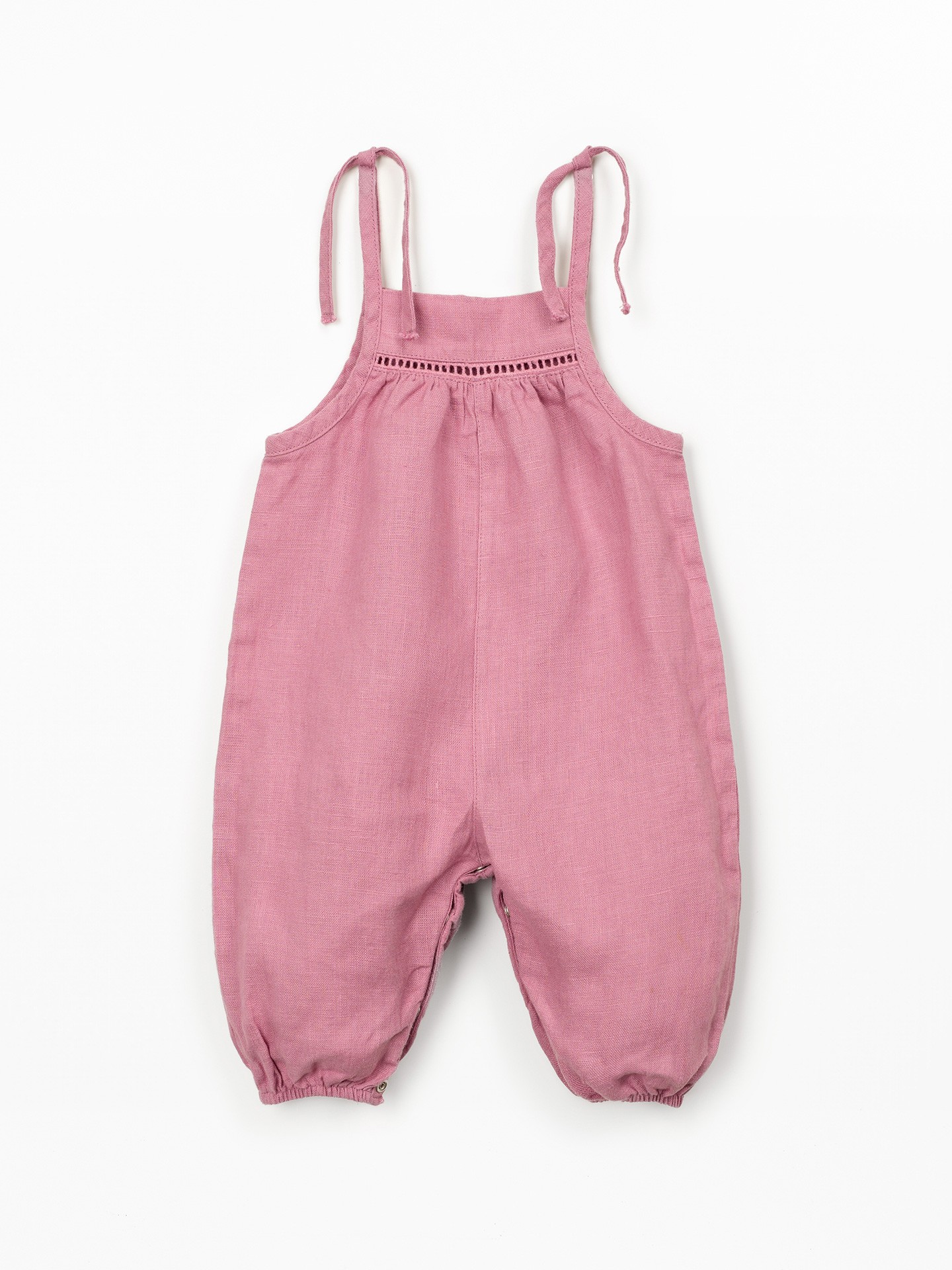 Linen jumpsuit with straps