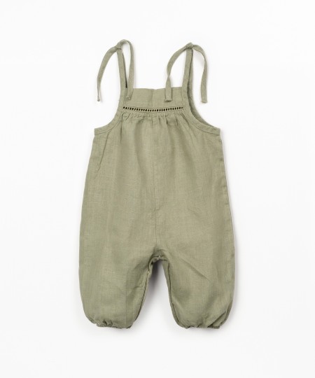 Linen jumpsuit with straps