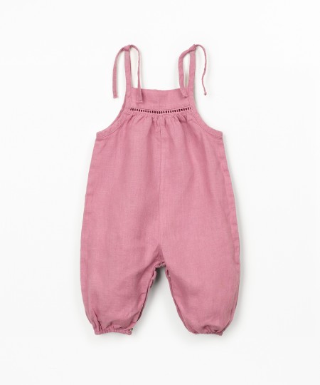 Linen jumpsuit with straps