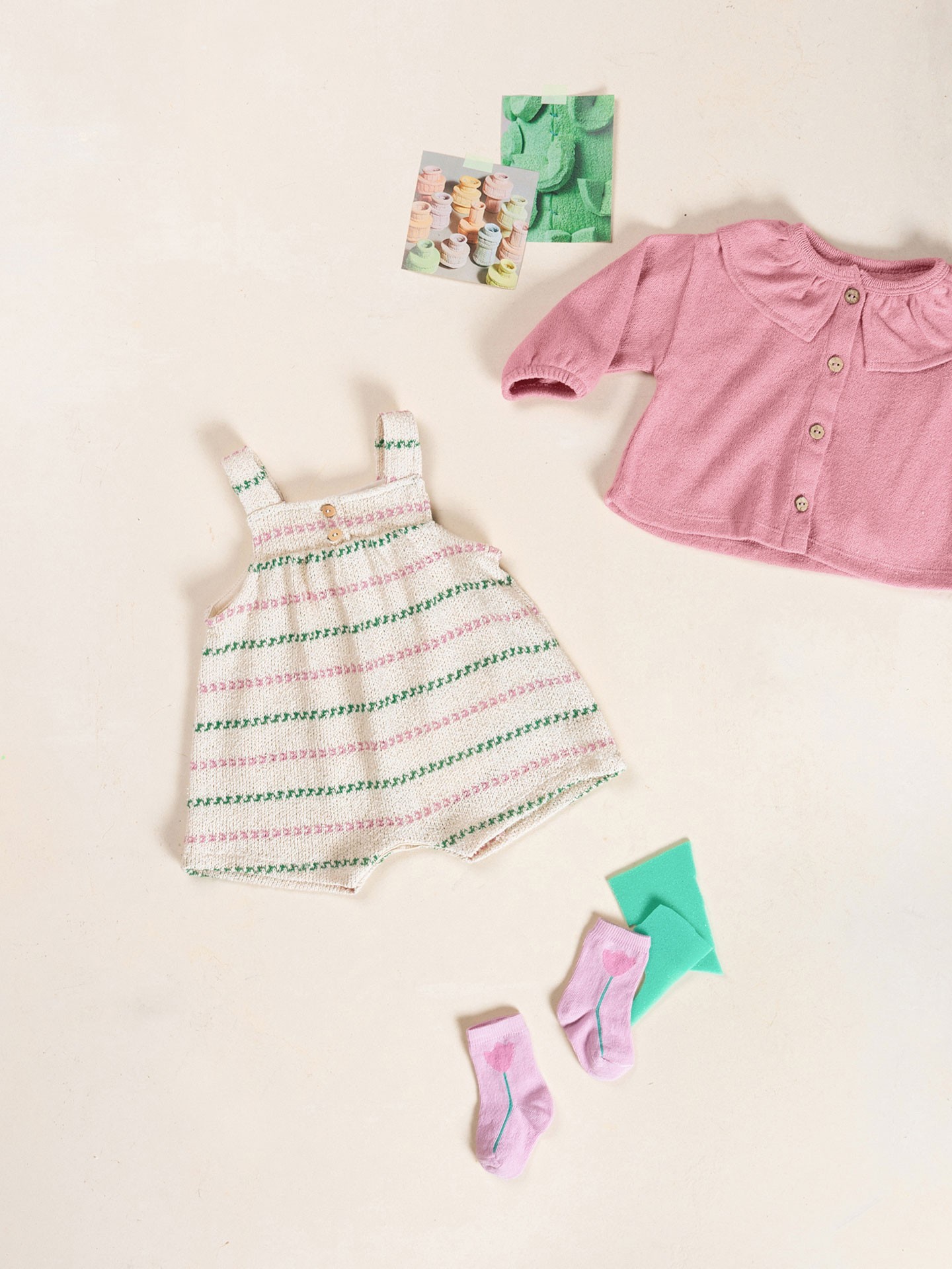 Jumpsuit in cotton and recycled cotton blend