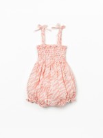 Organic cotton jumpsuit with zebra print