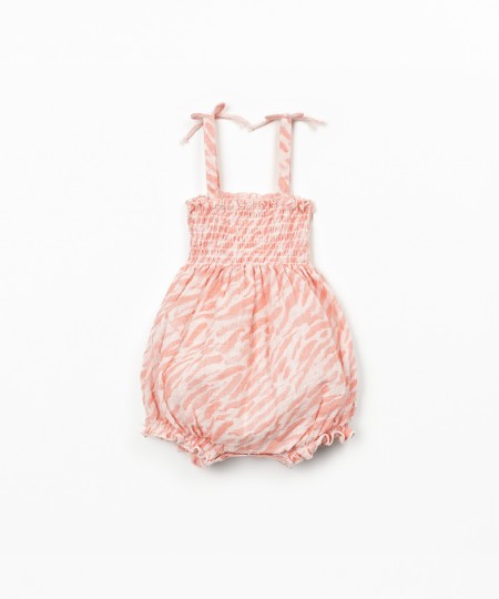 Tutina in cotone biologico con stampa zebra