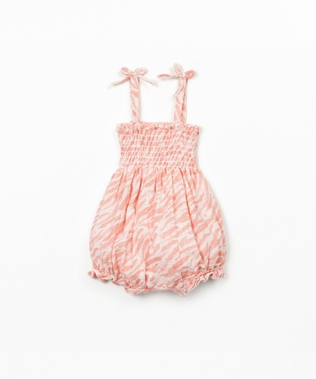 Tutina in cotone biologico con stampa zebra