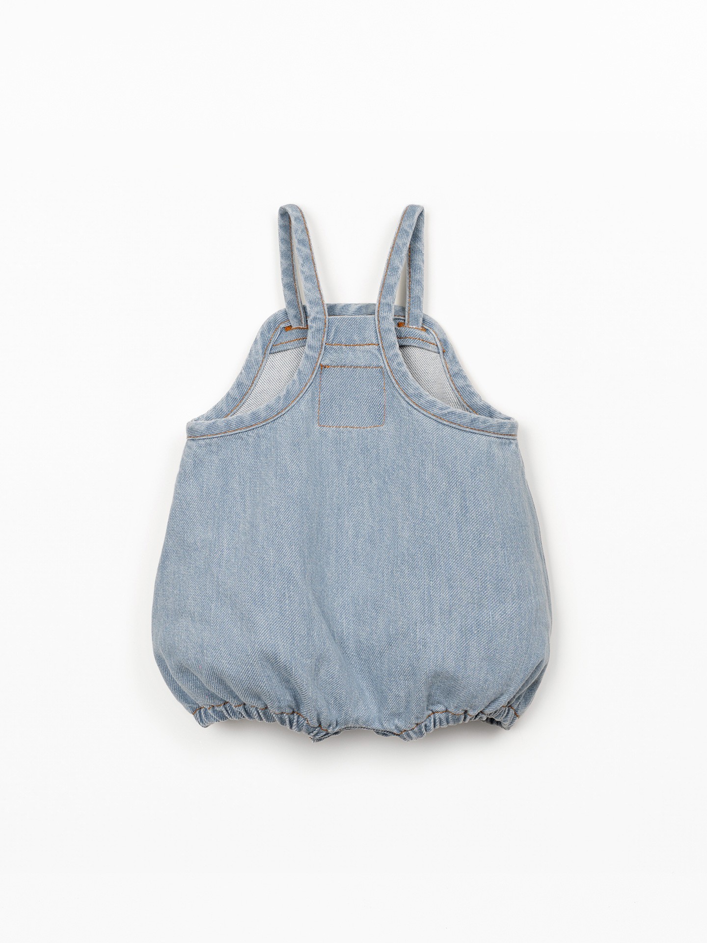 Denim jumpsuit with adjustable straps