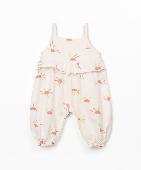 Macac�o de malha com estampado