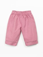 Linen trousers with elastic belt