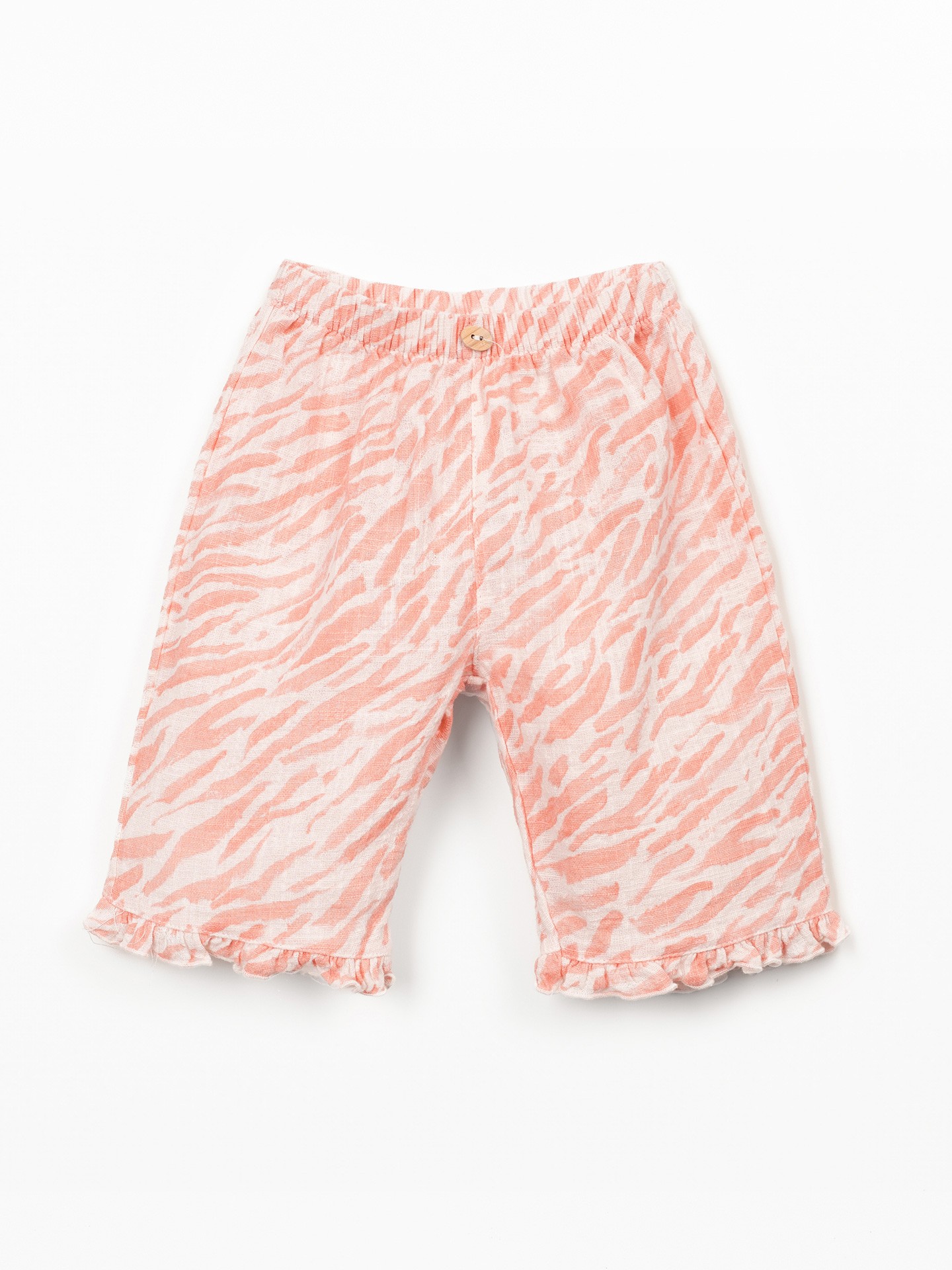 Trousers with print and elasticated waist