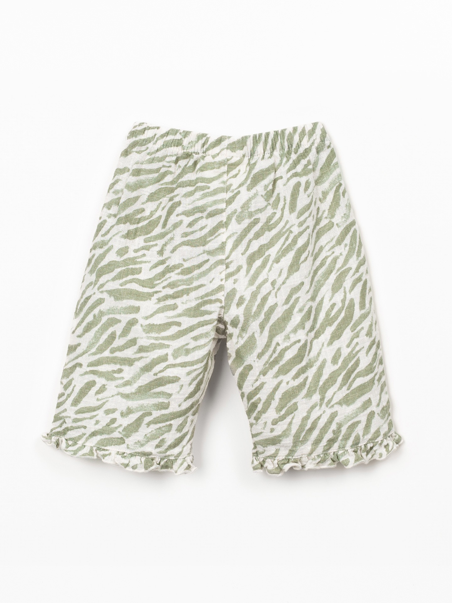 Trousers with print and elastic waistband