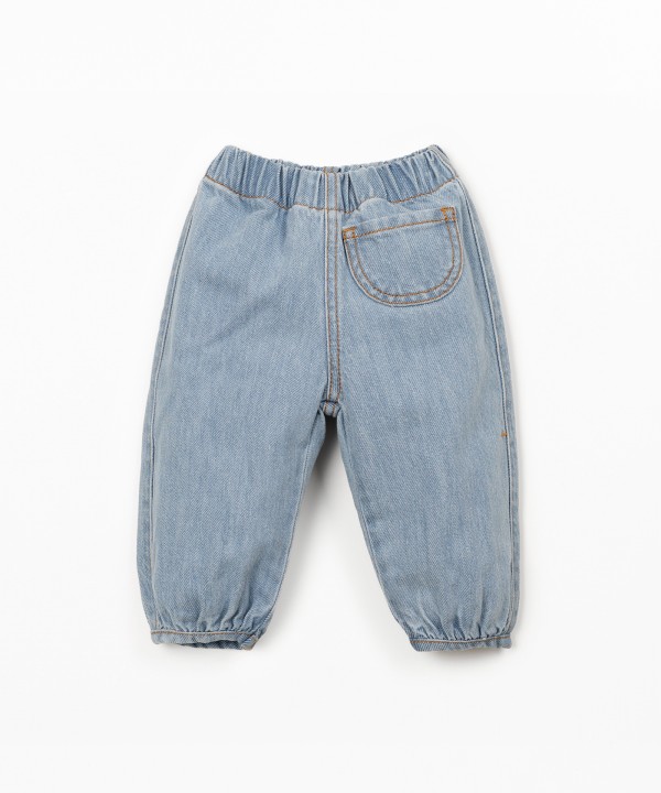 Denim pants with pocket