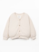 Casaco em mistura de algod�o e fibras recicladas