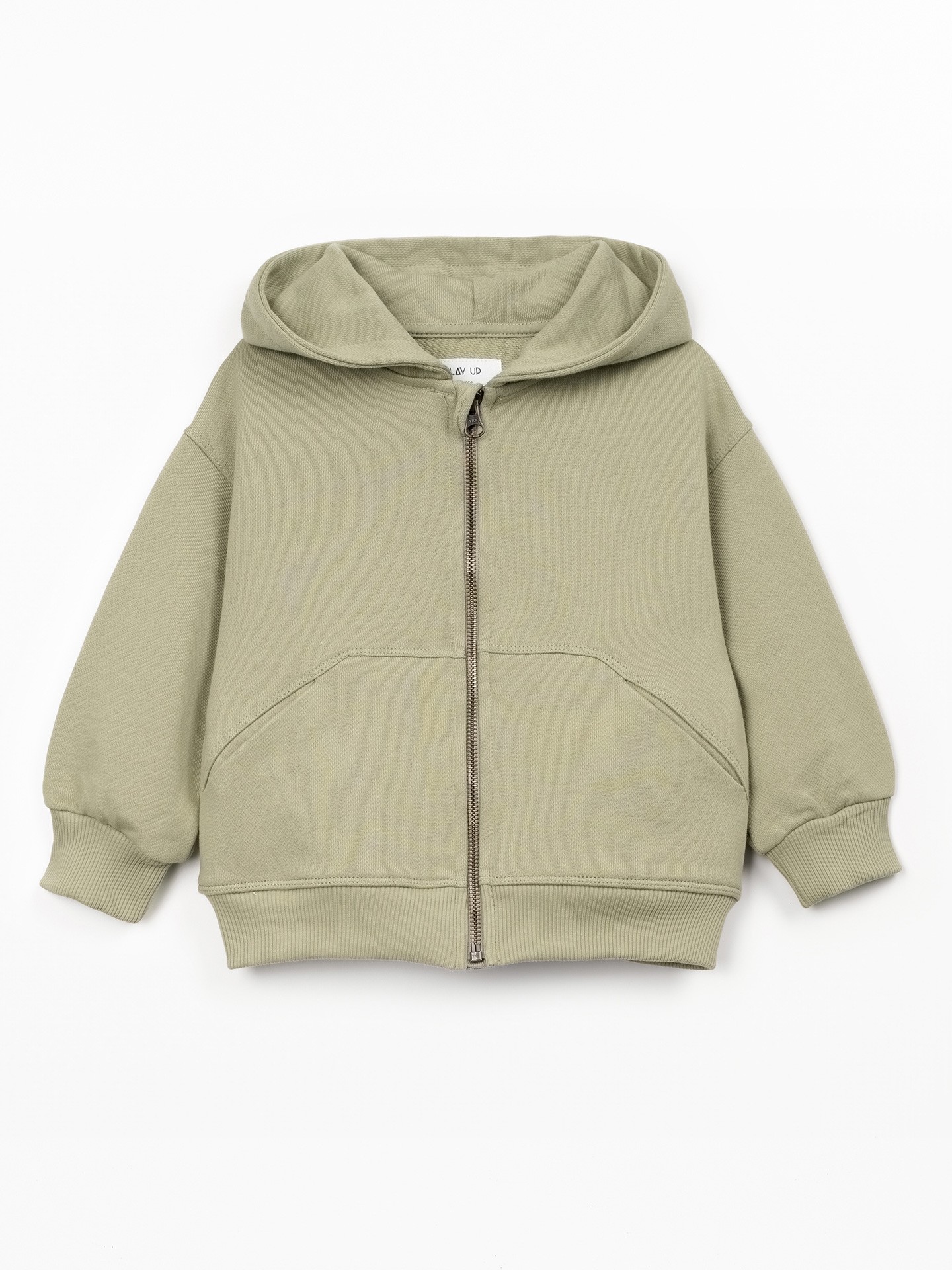 Hooded jacket with zipper
