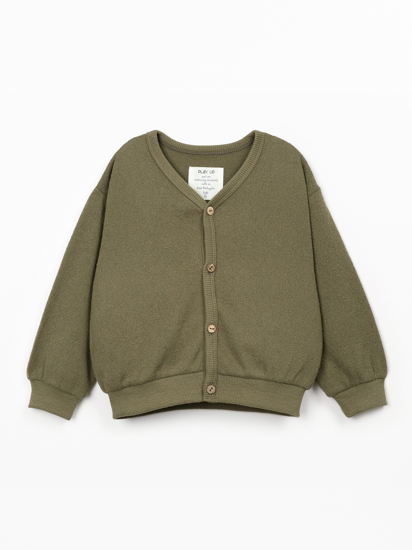 Casaco em mistura de algodão e fibras recicladas