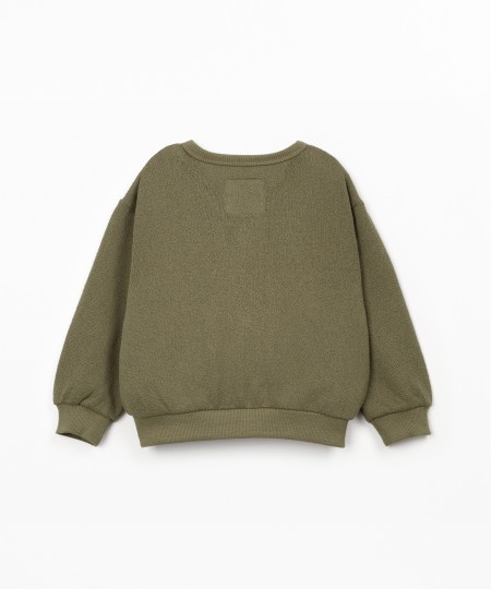 Casaco em mistura de algodão e fibras recicladas