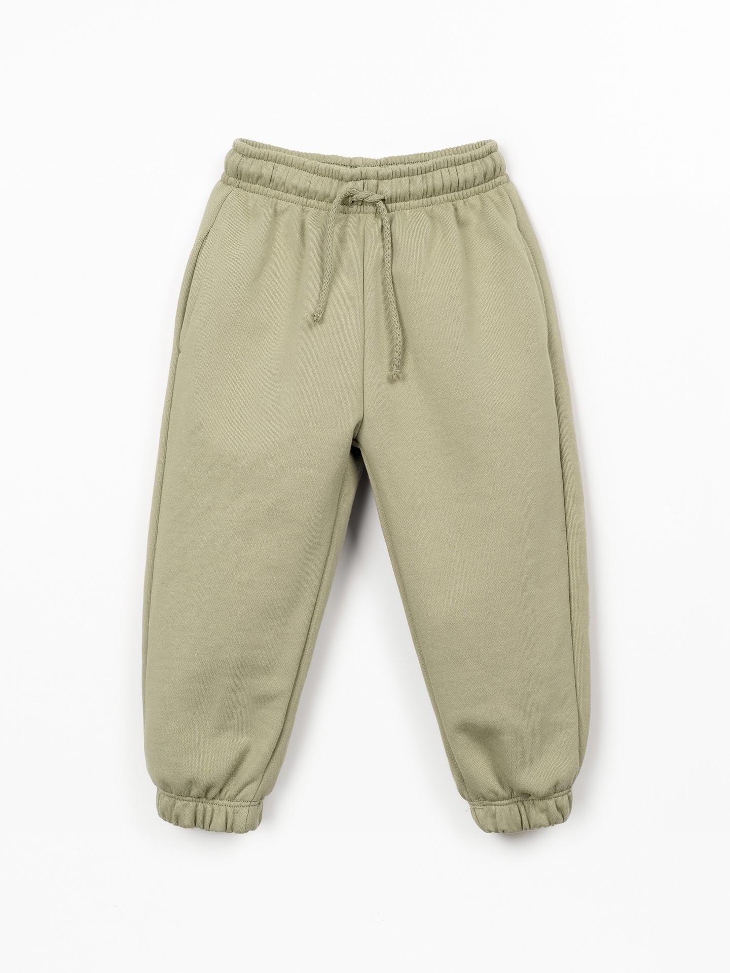 Jersey trousers with a blend of natural fibres and recycled fibres