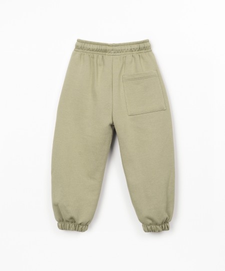 Jersey trousers with a blend of natural fibres and recycled fibres