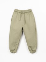 Jersey trousers with a blend of natural fibres and recycled fibres