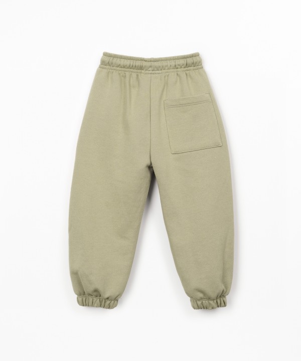Jersey trousers with a blend of natural fibres and recycled fibres