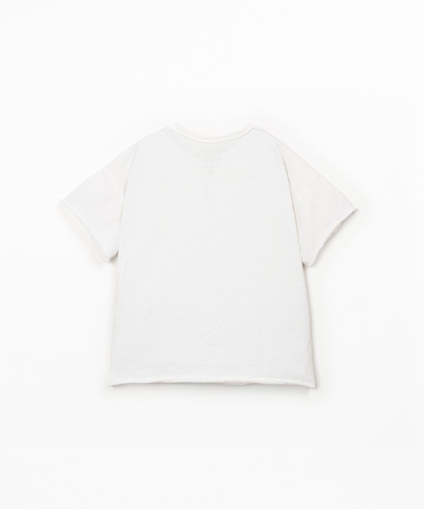 Jersey t-shirt in blend of organic cotton and recycled cotton