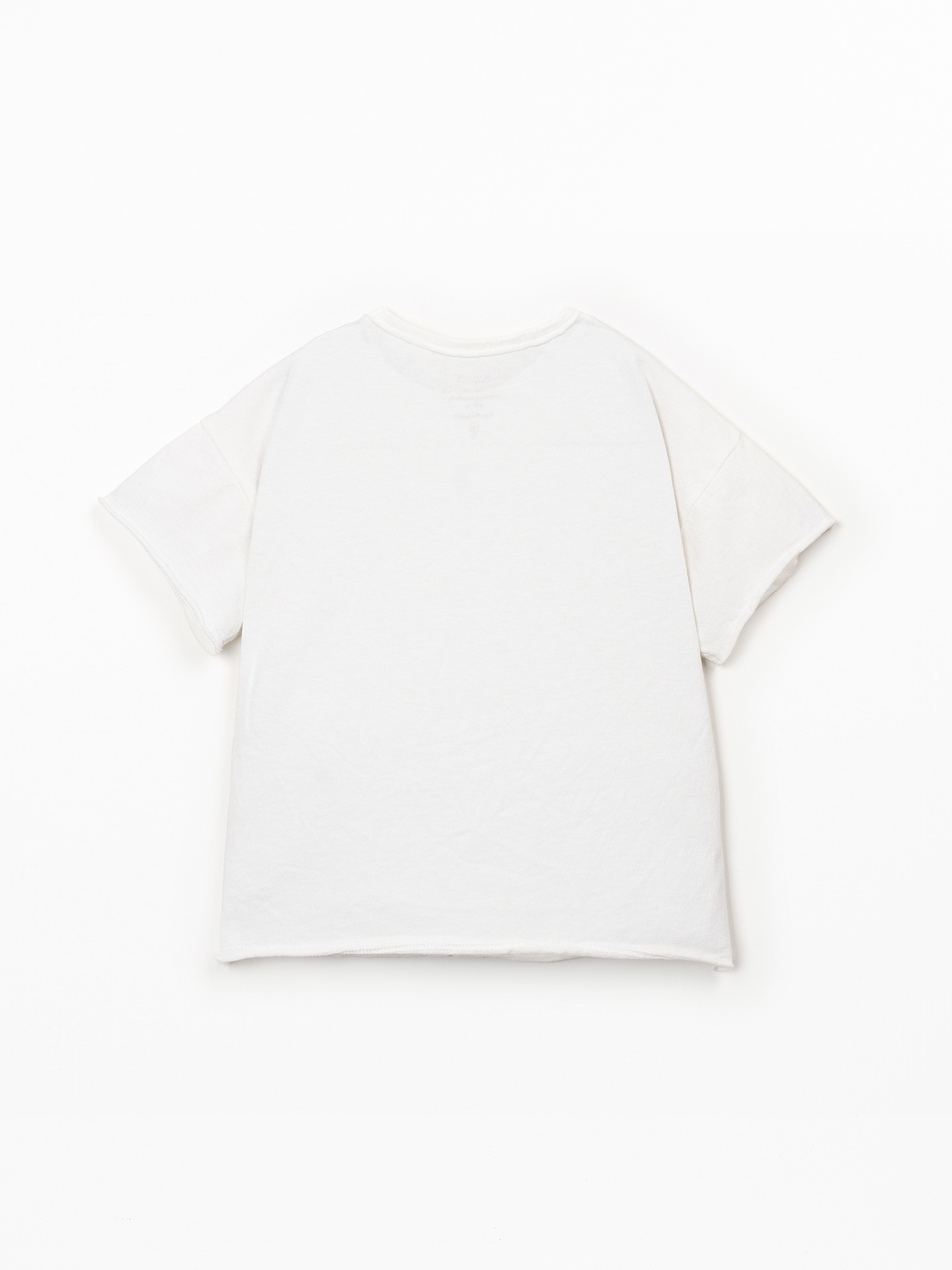 T-shirt de malha com mistura de algodão orgânico e algodão reciclado