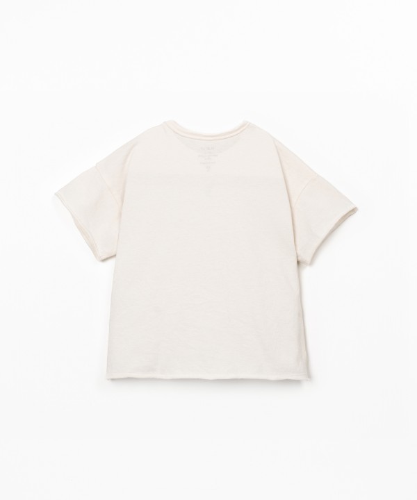 T-shirt de malha com mistura de algod�o org�nico e algod�o reciclado