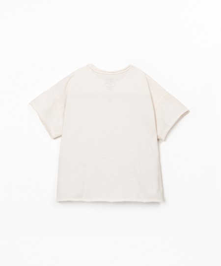 T-shirt de malha com mistura de algodão orgânico e algodão reciclado