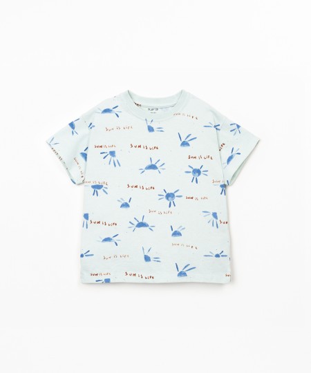 T-shirt anti-UV avec imprimé soleil