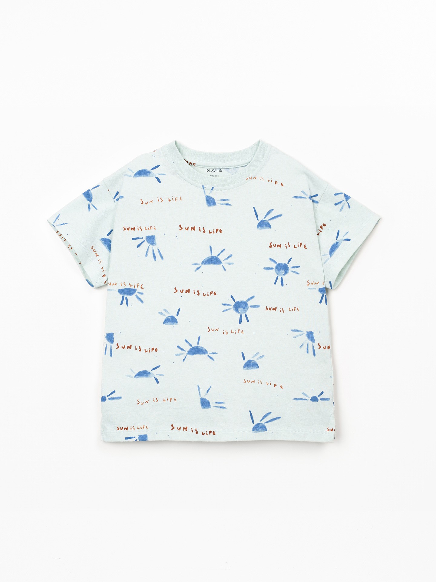 T-shirt anti-uv com estampado de sol