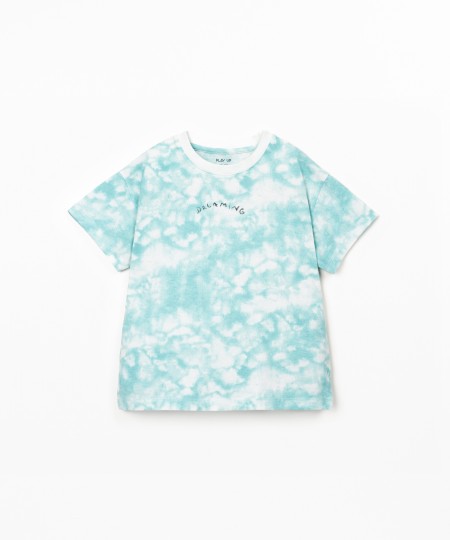 T-shirt in blend of organic cotton and recycled cotton