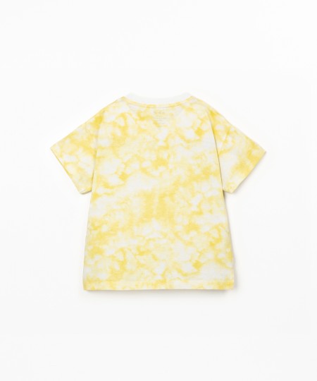 T-shirt em mistura de algodão orgânico e algodão reciclado