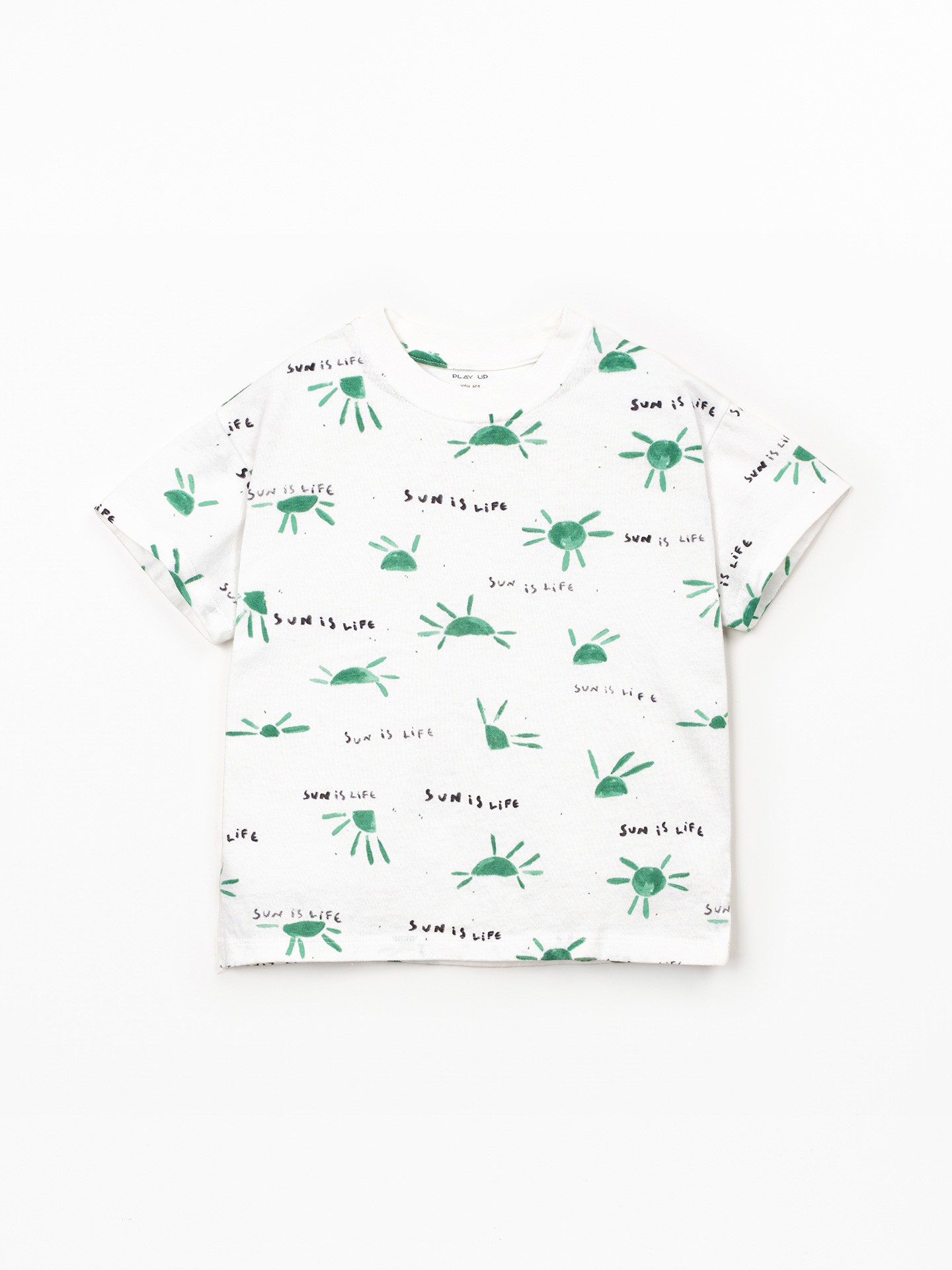 T-shirt anti-uv com estampado de sol