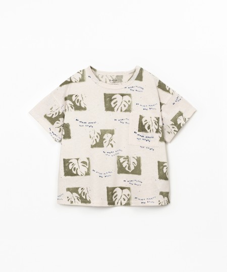 T-shirt in a blend of natural fibers