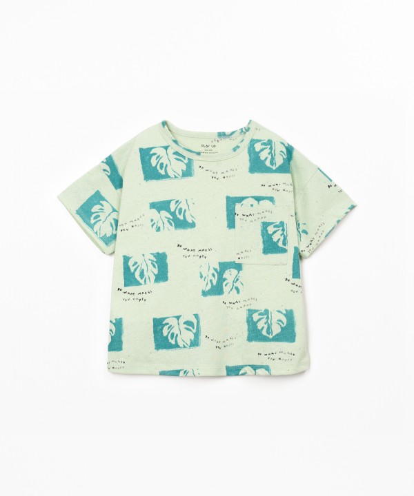 T-shirt in a blend of natural fibers