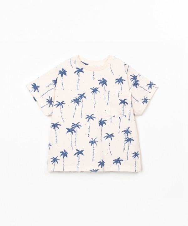 T-shirt in a blend of natural and recycled fibers