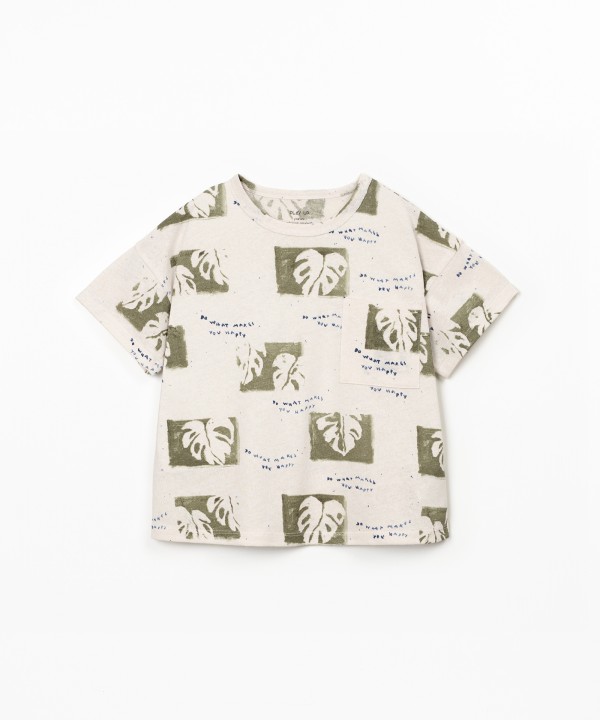 T-shirt in a blend of natural fibers