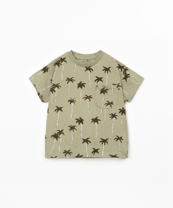 T-shirt in a blend of natural and recycled fibers