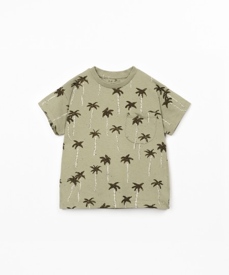 T-shirt in a blend of natural and recycled fibers