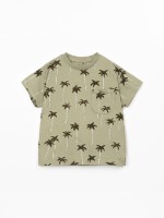 T-shirt in a blend of natural and recycled fibers