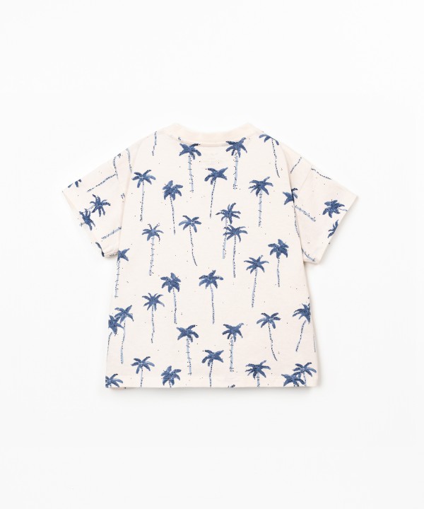 T-shirt in a blend of natural and recycled fibers