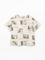 T-shirt in a blend of natural fibers