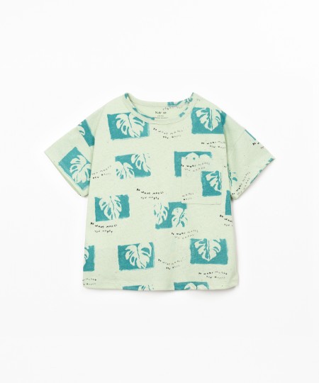 T-shirt in a blend of natural fibers