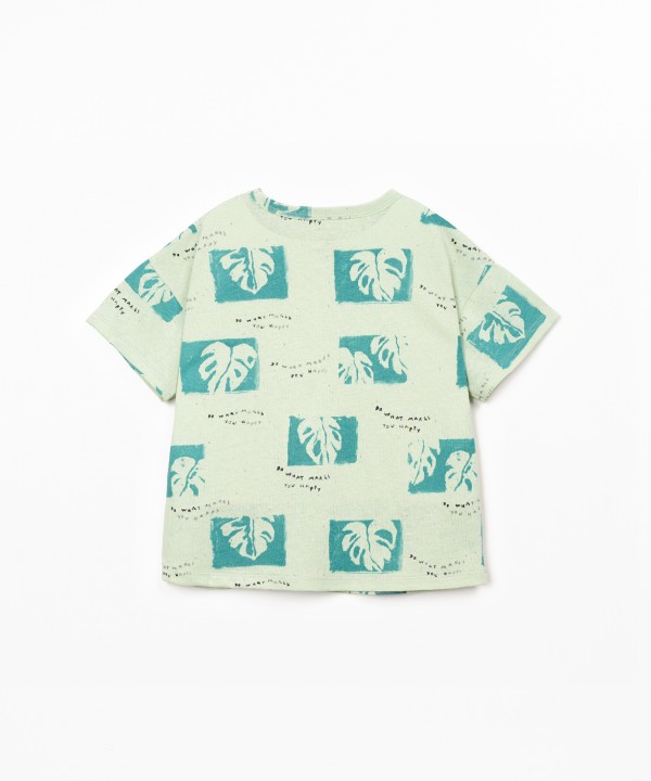 T-shirt in a blend of natural fibers