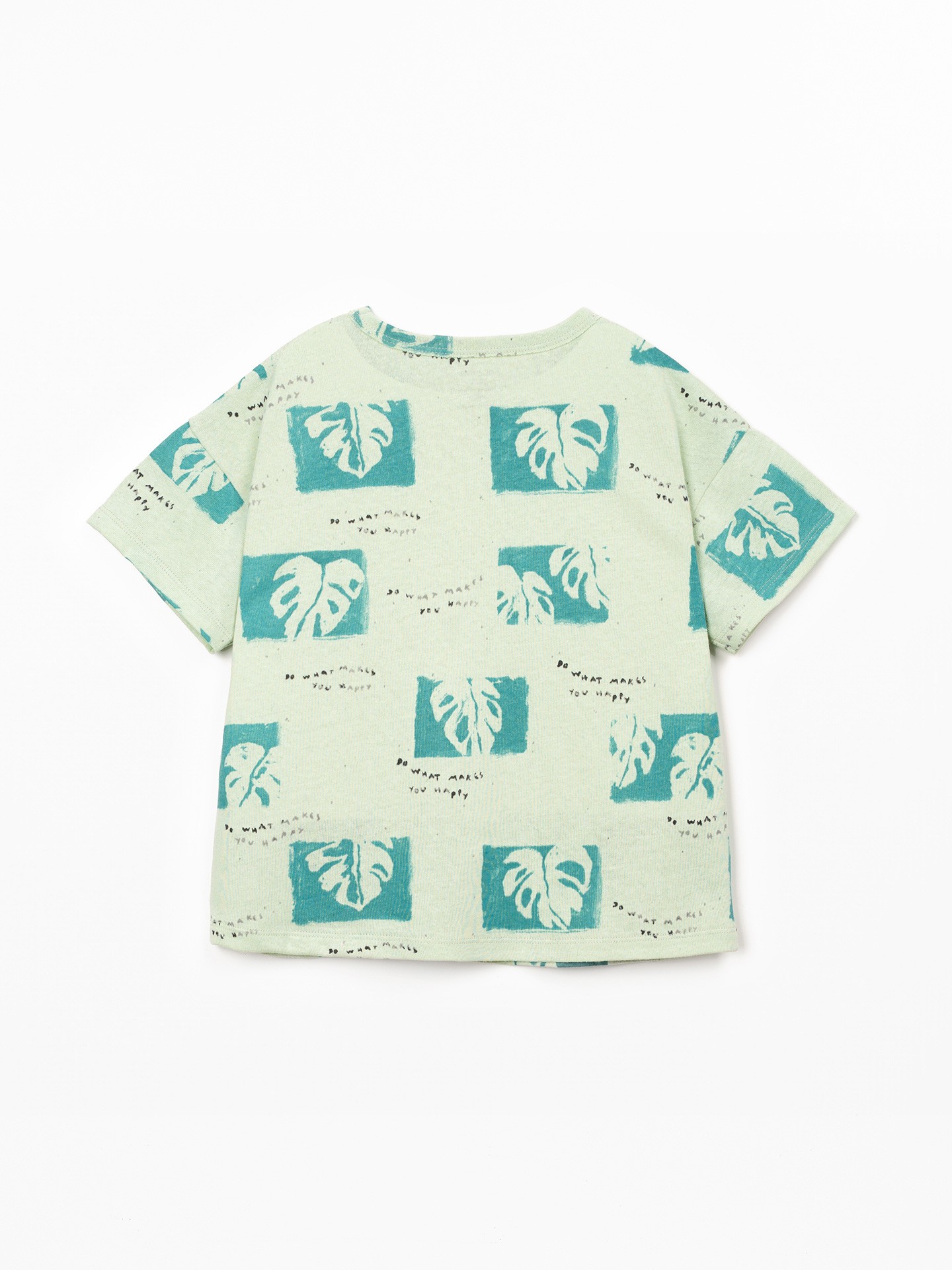 T-shirt em mistura de fibras naturais