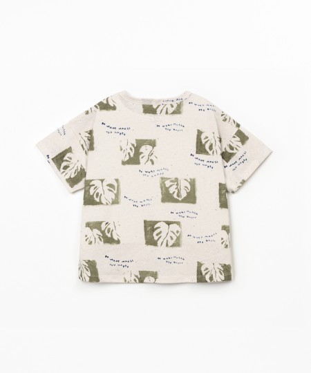 T-shirt in a blend of natural fibers