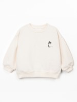Sweatshirt with illustration on the back