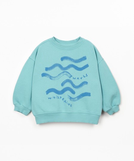 Sweatshirt with illustration on the back